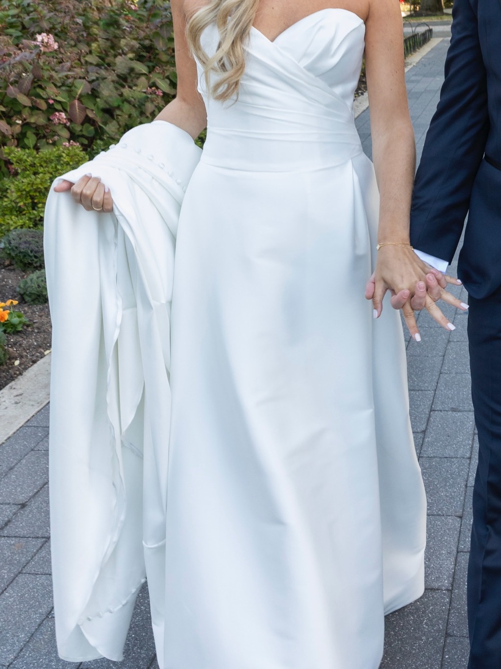 Strapless White Bridal Gown with Sweetheart Neckline